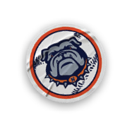 A collection of stickers featuring a bulldog mascot and a baseball. AI generated content