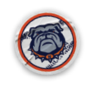 A collection of stickers featuring a bulldog mascot and a baseball. AI generated content