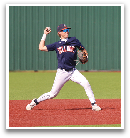 A baseball player in a blue shirt and white pants is throwing a ball. Contenido generado con IA