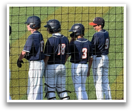A group of baseball players in uniforms are standing on the field. Contenido generado con IA