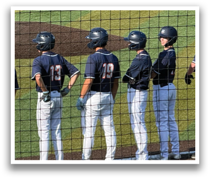 A group of baseball players in uniforms are standing on the field. Contenido generado con IA