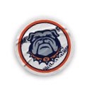 A collection of stickers featuring a bulldog mascot and a baseball. AI generated content