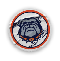 A collection of stickers featuring a bulldog mascot and a baseball glove. AI generated content