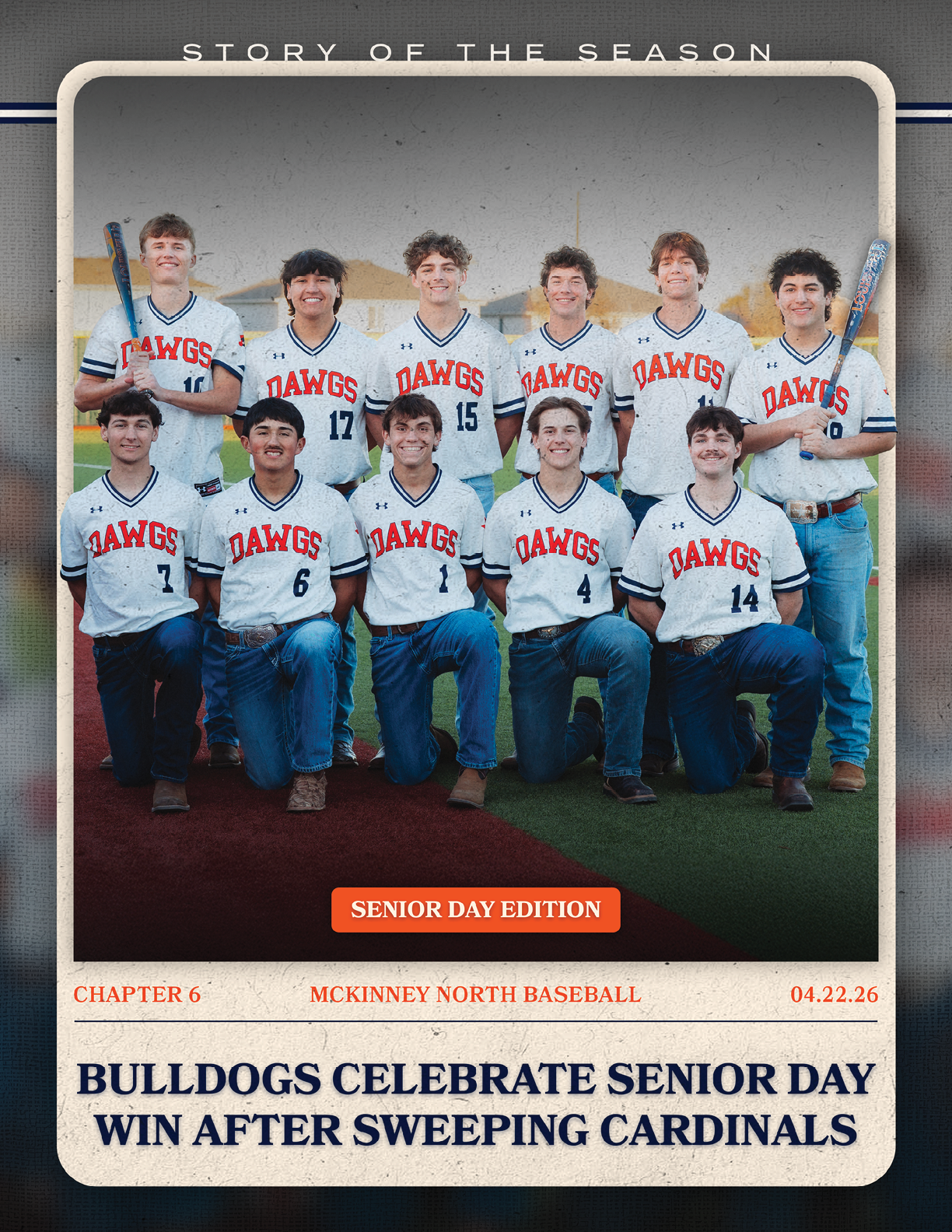 A group of baseball players pose for a photo. Contenido generado con IA