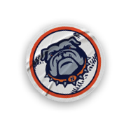 A collection of stickers featuring a bulldog mascot and a baseball. AI generated content