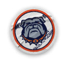 A collection of stickers featuring a bulldog mascot and a baseball. AI generated content