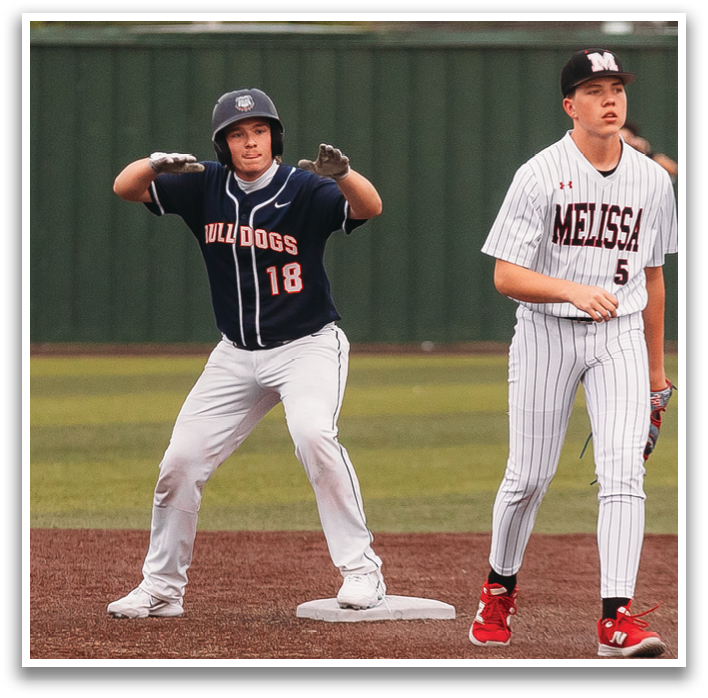 Two baseball players on a field, one with a glove and the other with a bat. Contenido generado con IA