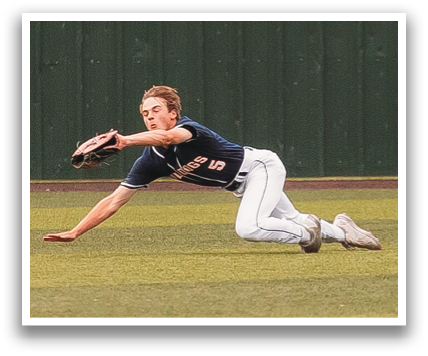 A man is sliding on the ground in a baseball field, wearing a baseball glove. Contenido generado con IA