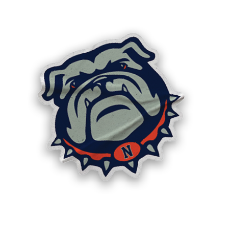 A collection of stickers and magnets featuring a bulldog mascot. AI generated content
