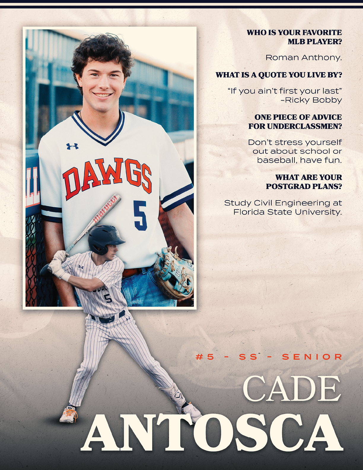 A baseball player in a white jersey with the number 5 on it. Contenido generado con IA