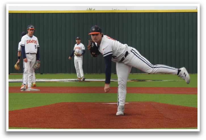 A baseball player is swinging a bat at a ball. Contenido generado con IA