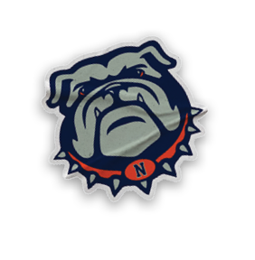 A collection of stickers featuring a bulldog mascot and a baseball. AI generated content