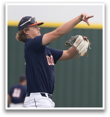A baseball player in a blue shirt and white pants is throwing a ball. Contenido generado con IA