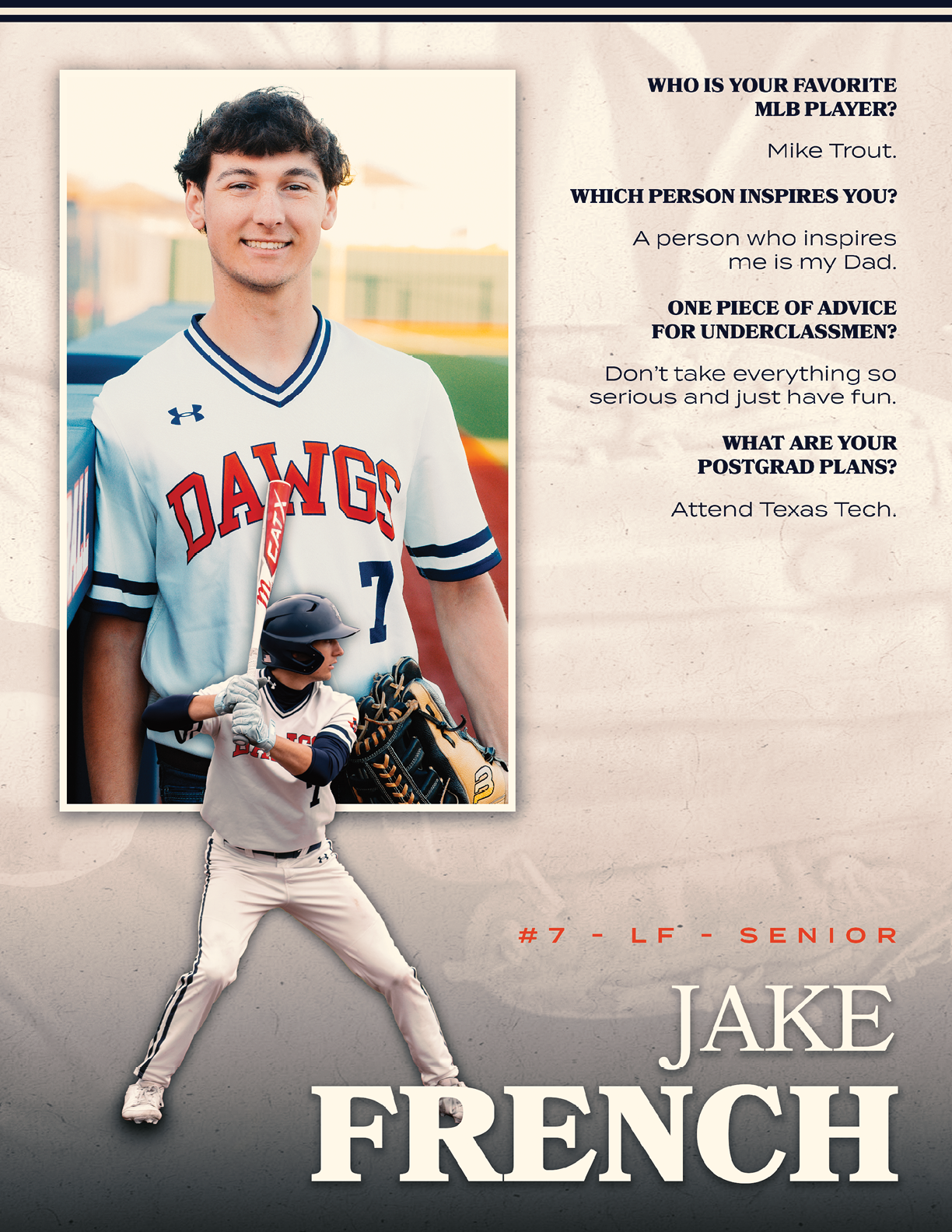 A young man wearing a baseball uniform and holding a bat. Contenido generado con IA