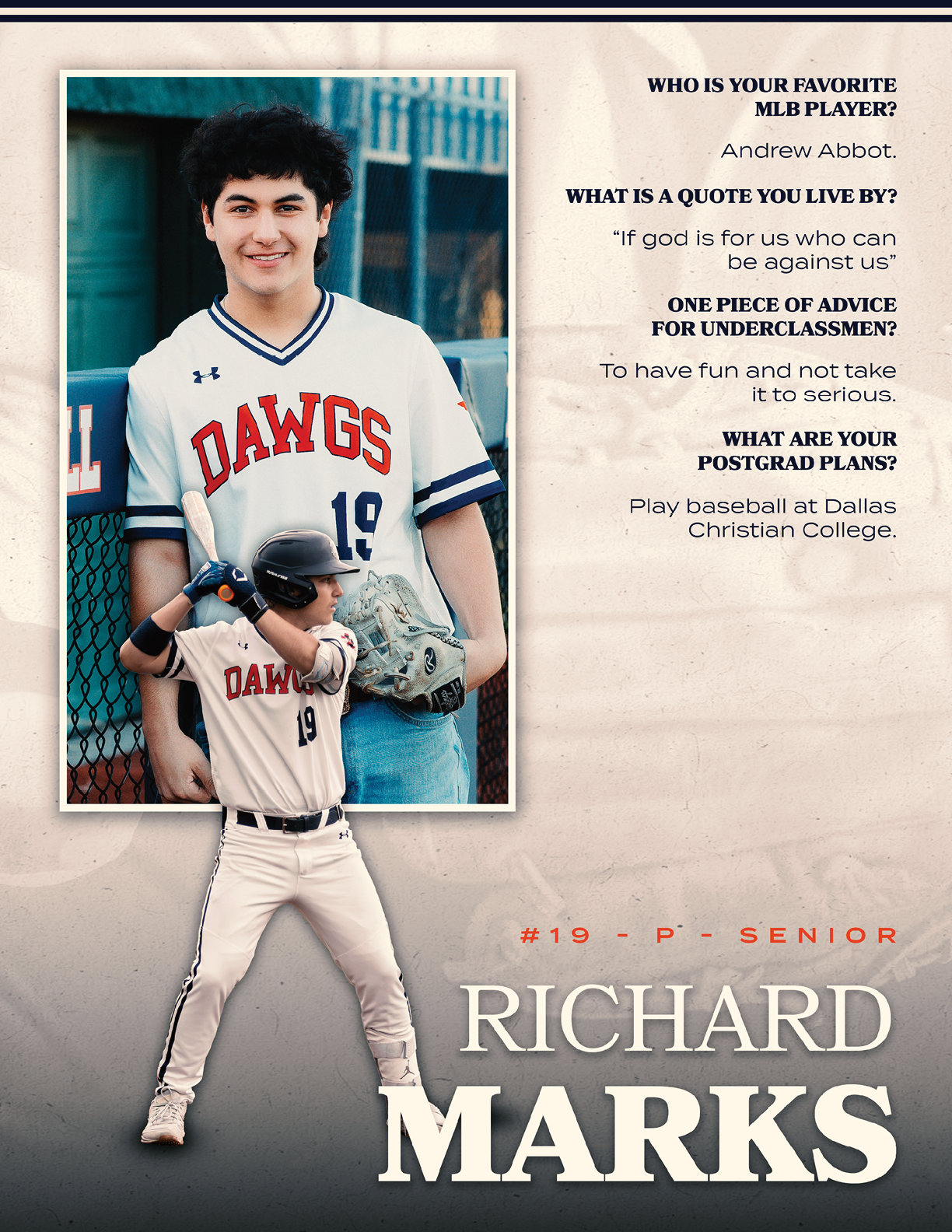 A baseball player wearing a jersey with the number 19 on it. Contenido generado con IA