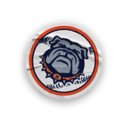A collection of stickers featuring a bulldog mascot and a baseball. AI generated content