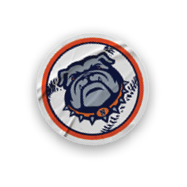 A collection of stickers featuring a bulldog mascot and a baseball. AI generated content