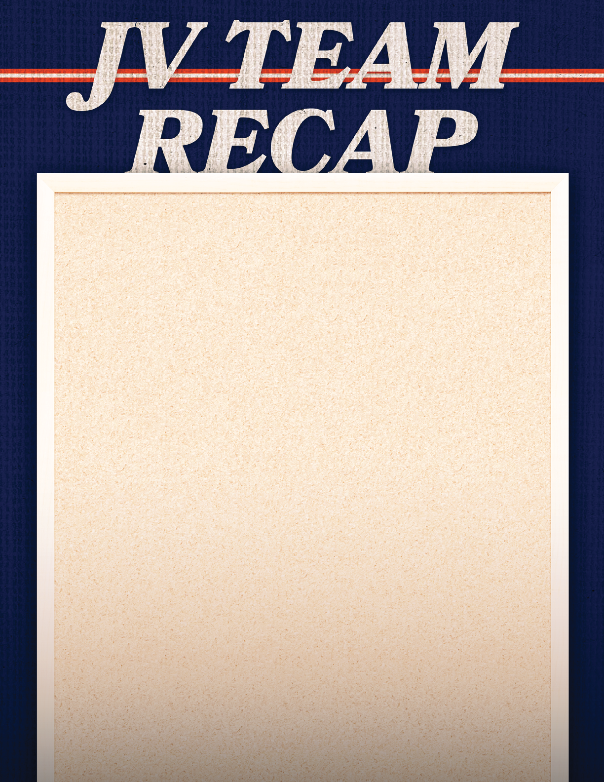 A blank piece of paper with a blue border. Contenido generado con IA