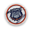 A collection of stickers featuring a bulldog mascot and a baseball. AI generated content