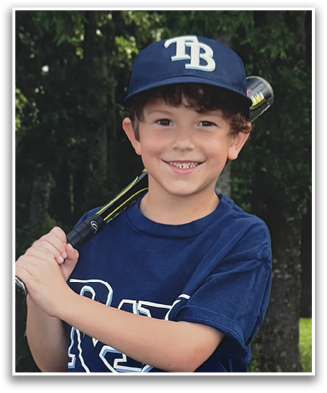 A young boy wearing a baseball uniform and holding a bat. Contenido generado con IA