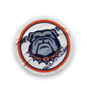 A collection of stickers featuring a bulldog mascot and a baseball. AI generated content