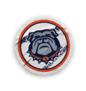 A collection of stickers featuring a bulldog mascot and a baseball. AI generated content