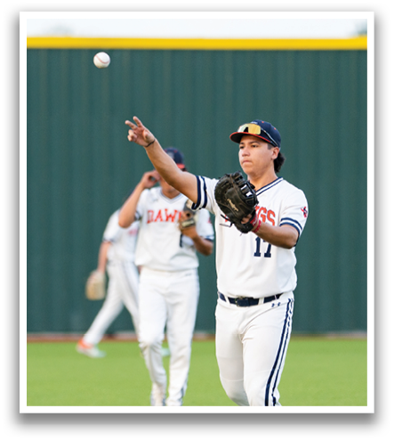 A baseball player in a white uniform is catching a ball. Contenido generado con IA