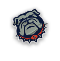 A collection of stickers featuring a bulldog mascot and a baseball. AI generated content