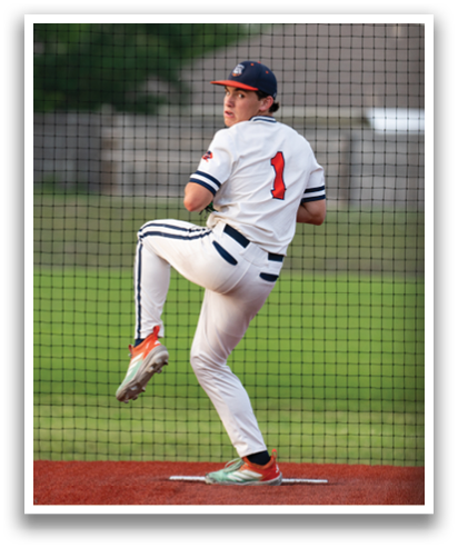 A baseball player in a white uniform is pitching a ball. Contenido generado con IA