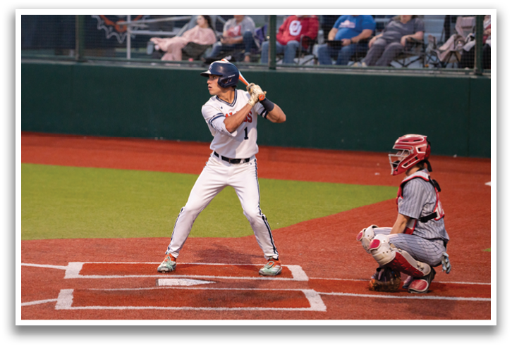 A baseball player is swinging a bat on a field. Contenido generado con IA