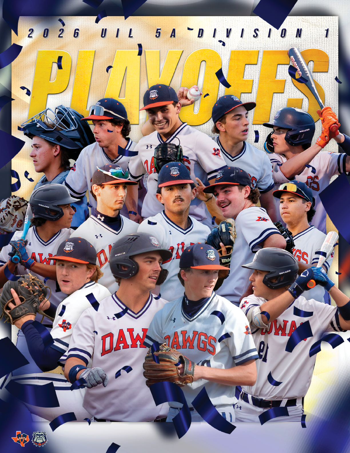 Baseball players in uniforms posing for a photo. Contenido generado con IA