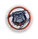 A collection of stickers featuring a bulldog mascot and a baseball. AI generated content