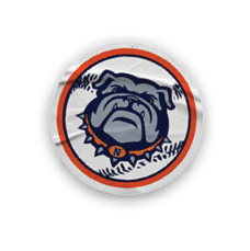 A collection of stickers featuring a bulldog mascot and a baseball. AI generated content