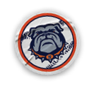 A collection of stickers featuring a bulldog mascot and a baseball. AI generated content