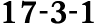 17 3 1