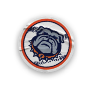 A collection of stickers featuring a bulldog mascot and a baseball. AI generated content