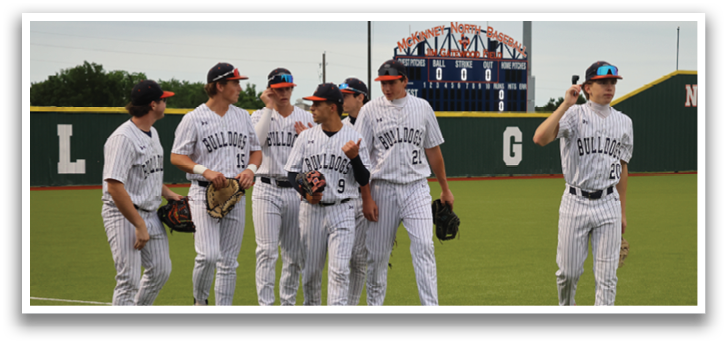 A group of baseball players on a field, some wearing gloves. Contenido generado con IA