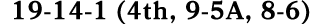 19 14 1 (4th, 9 5A, 8 6)