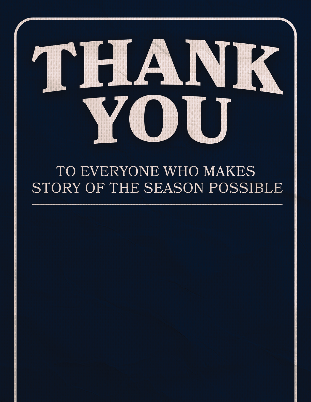 A blue card with white letters that says “Thank You" on it. Contenido generado con IA