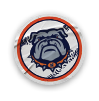 A collection of stickers featuring a bulldog mascot and a baseball glove. AI generated content