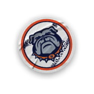 A collection of stickers featuring a bulldog mascot and a baseball. AI generated content