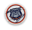 A collection of stickers featuring a bulldog mascot and a baseball. AI generated content
