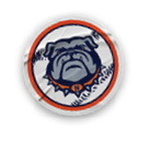 A collection of stickers featuring a bulldog mascot and a baseball. AI generated content