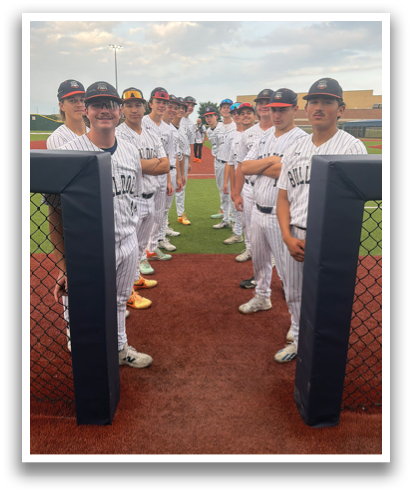 A group of baseball players standing on a field. Contenido generado con IA