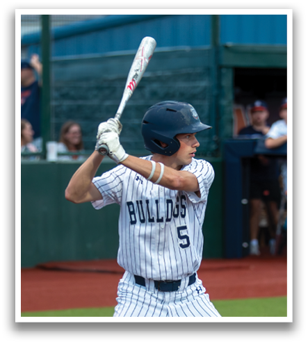 A baseball player is swinging a bat at a ball. Contenido generado con IA