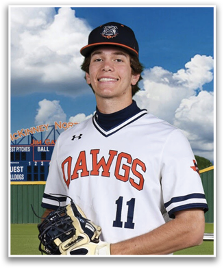 A baseball player wearing a white uniform with the number 11 on the back poses for a picture. Contenido generado con IA