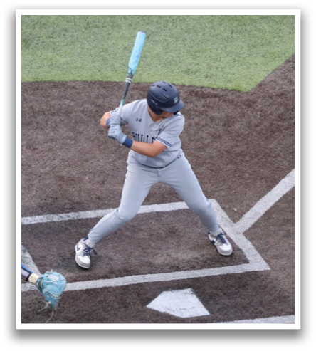 A baseball player is swinging a bat at a ball. Contenido generado con IA