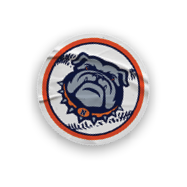 A collection of stickers featuring a bulldog mascot and a baseball. AI generated content