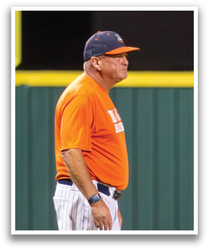 A man wearing a baseball uniform stands on a field. Contenido generado con IA