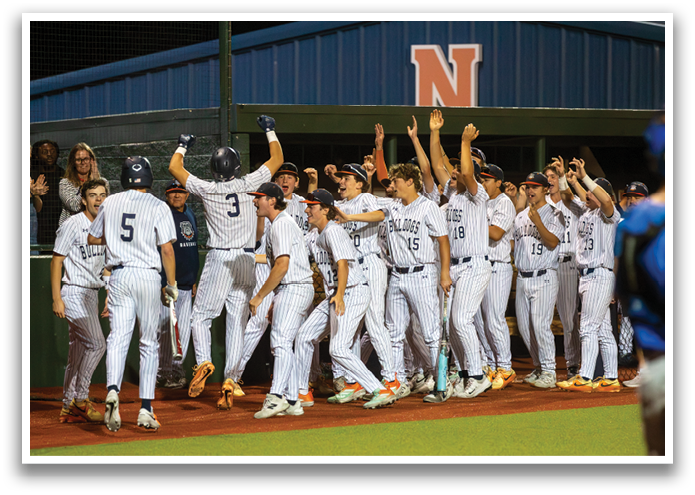 Baseball players celebrating on the field. Contenido generado con IA